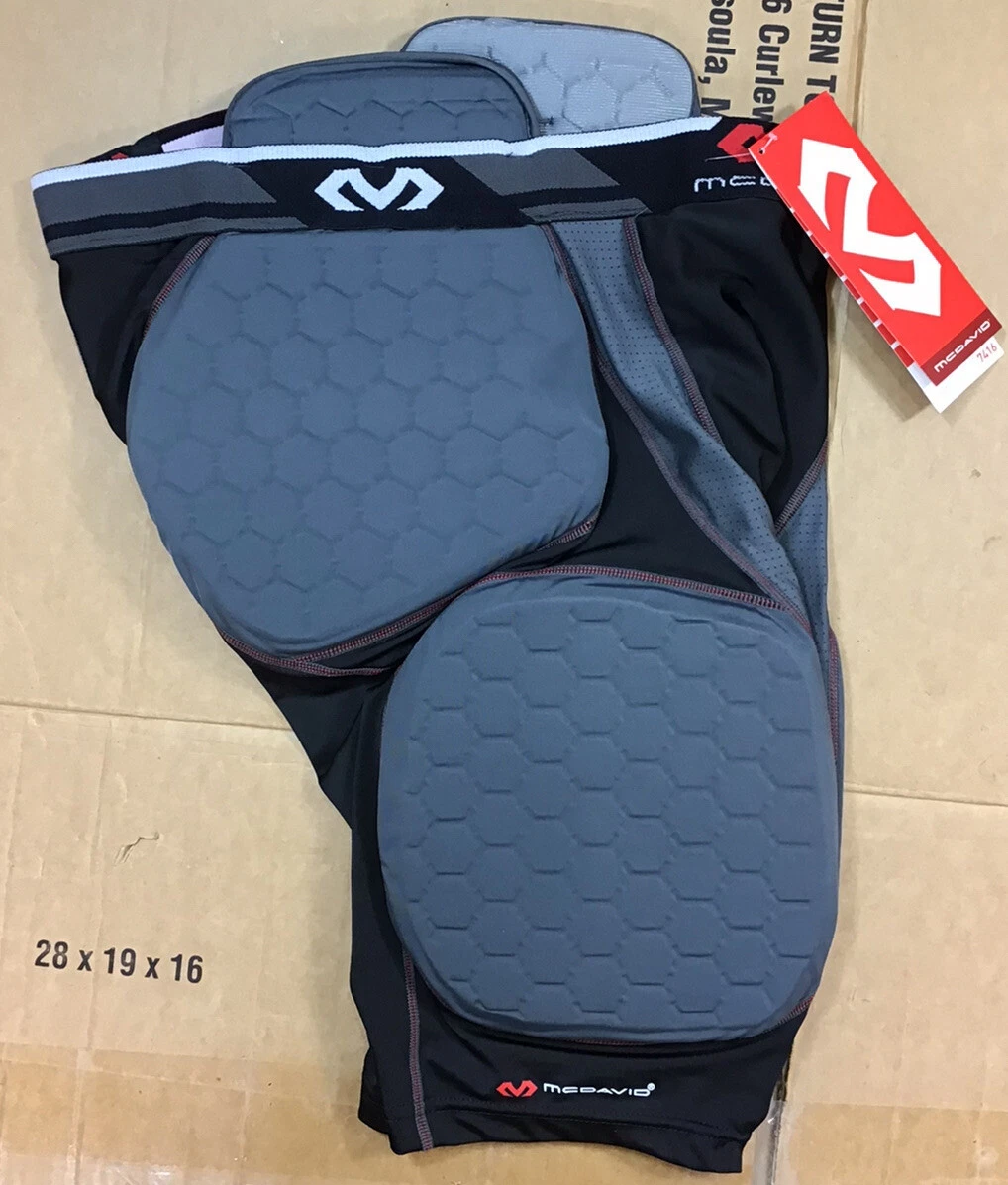 McDavid Rival Pro 5-Pad Girdle Football Thigh Guards Hex Pads XL