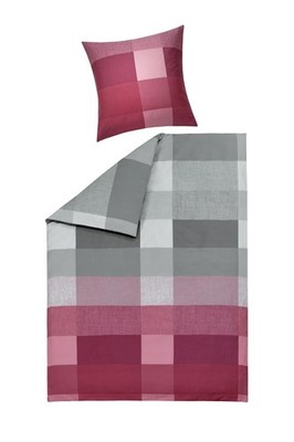 casa NOVA Bettwäsche KORA Satin BL 135x200 cm lila Bettbezug Bettzeug