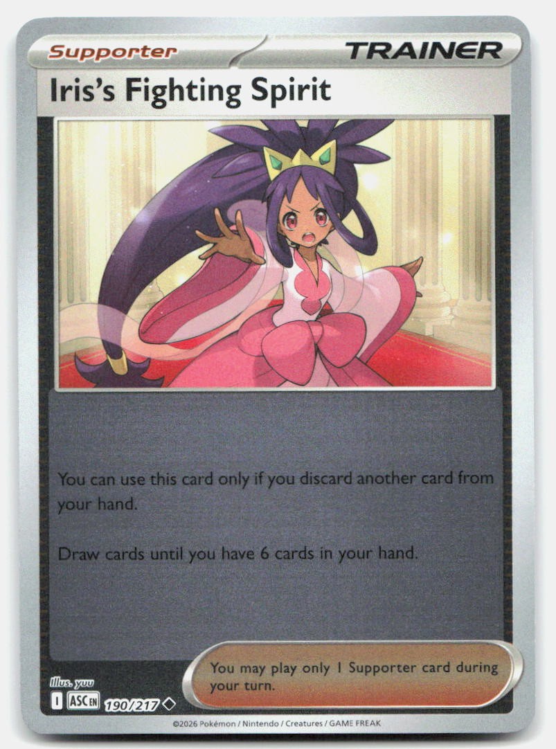 Iris's Fighting Spirit - Uncommon ME: Ascended Heroes 190/217 NM Reverse Holo