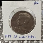 Kennedy Half Dollar 1974 50C Off Center Error Circulated Coin