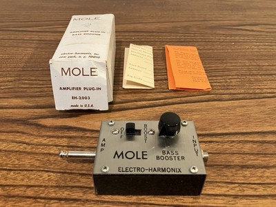 Electro Harmonix The Mole Bass Booster Effect Vintage W/Original Box Pamphlets