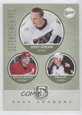 2002 Vintage Stat Leaders Sergei Gonchar Nicklas Lidstrom Rob Blake #310 HOF o6n