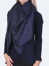 100 Authentic Louis Vuitton DARK NAVY BLUE Shawl, Ref M72412