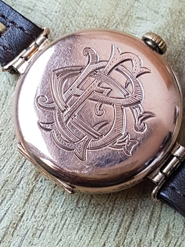 Rolex vintage watch 9ct gold for spares or repairs, hallmarked London 1919