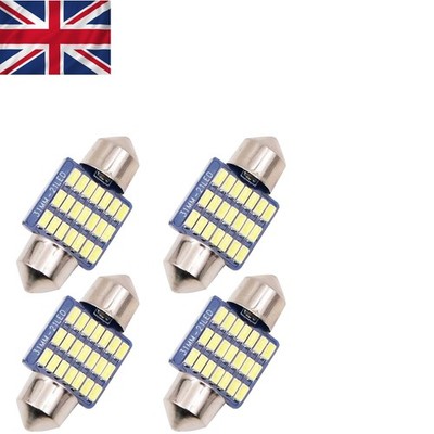 4 Stück 31 mm Marine LED Birnen - hell 12 Volt Ersatz für Navigationsbeleuchtung