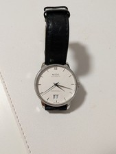 Mido Baroncelli Big Date, Schwarzer Lederarmb...