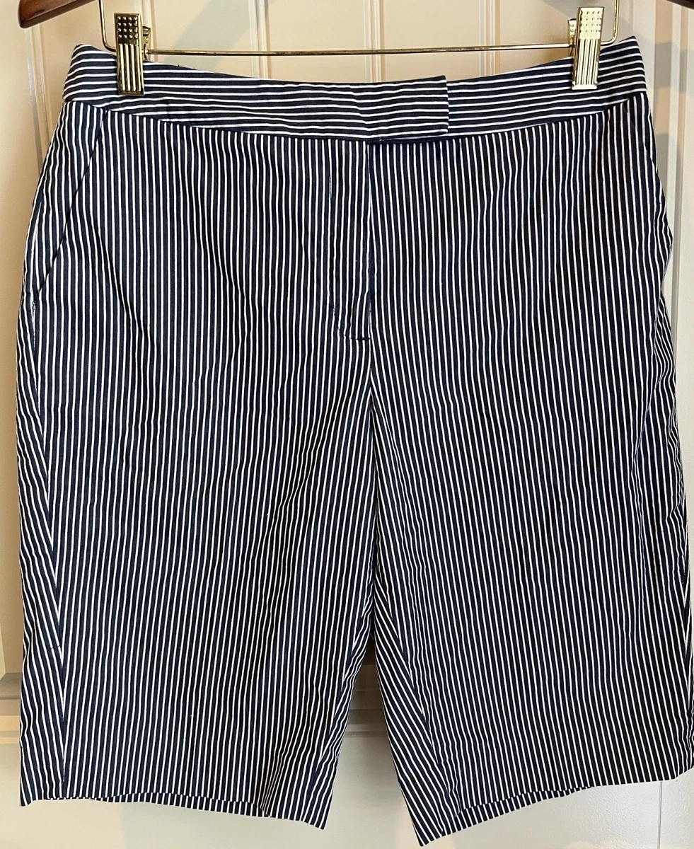 Short Jones New York Femme – Rayures Noir/blanc – Taille 6 (taille De Ceinture 31 Pouces)