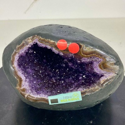 6.26LB Natural Amethyst geode quartz cluster crystal specimen Healing