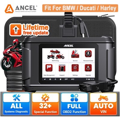 ANCEL Motorcycle Scanner All System OBD2 Diagnostic Tool for BMW/DUCATI/Harley