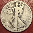 1923-S Walking Liberty Half Dollar. Free Shipping