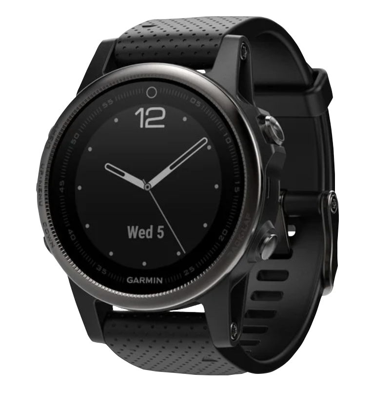 Garmin Fenix 5S Sapphire GPS Smartwatch with Black Band  