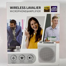 Wireless Lavalier Microphone Amplifier Voice Amplifier Lapel Portable New