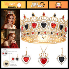 Rhinestone Queen Crown Tiara for Women - Wedding, Costume Party, Birthday Hair A