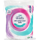 Lil-Lets Organic Cotton Wool Balls 100 Pack | Large, Soft, Pure Cotton | Skin-Fr