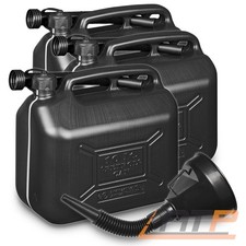 BENZINKANISTER 3x 10 LITER DIESEL KRAFTSTOFFKANISTER BENZIN KRAFTSTOFF +TRICHTER