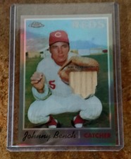 2020 Topps Chrome Retro Rookie Relics Johnny Bench #RRCR-JB Orange Refractor /25