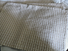 Four padded cotton placemats beige flower design 42 by 28.5cms