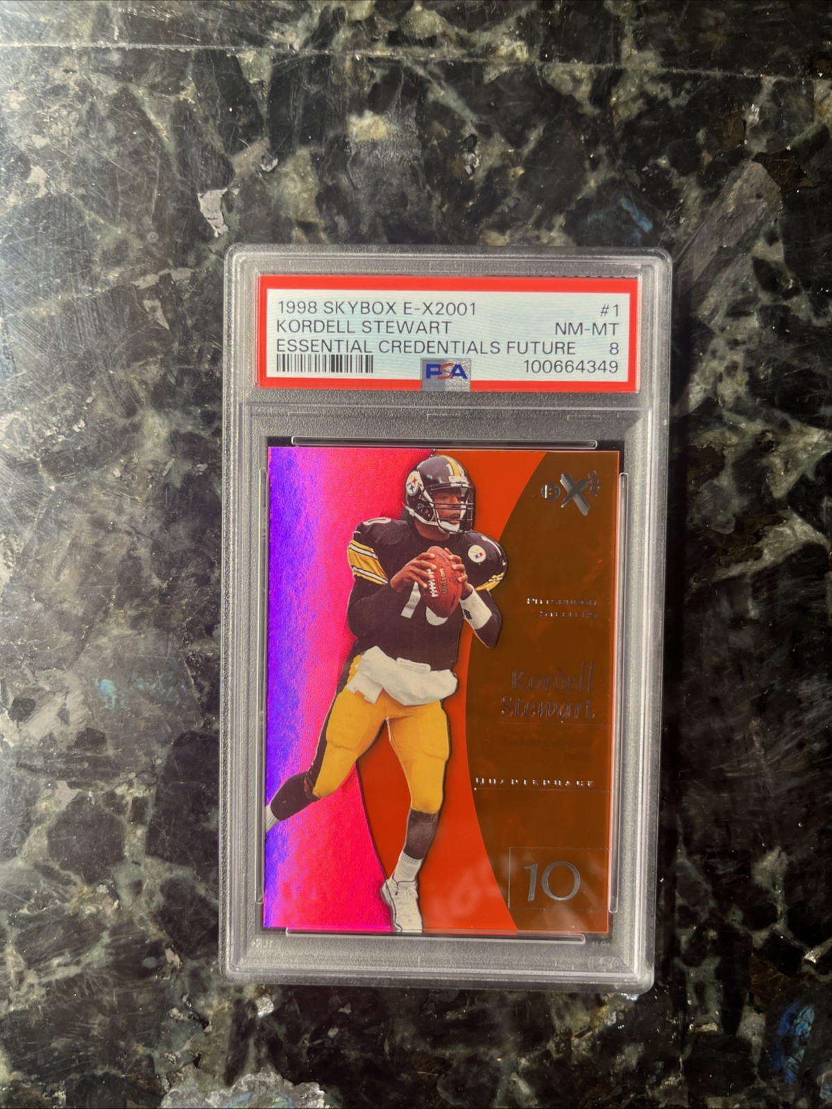 1998 Skybox E-X2001 Essential Credentials Future Kordell Stewart /60 #1 PSA 8