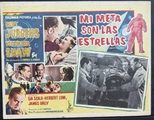 I AIM AT THE STARS CURD JURGENS MEXICAN LOBBY CARD 1960