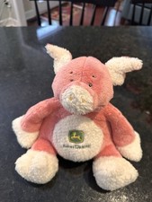 John Deere Animated TalkingThis Little Piggy Plush Pig Pink2006 TESTED  WORKS