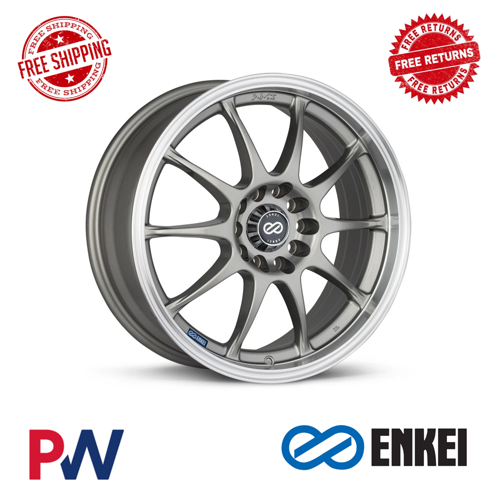 Enkei J10 Performance Series Wheel Silver w/ Machined Lip 17 x 7