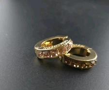 DEMARSON Crystal -Embellished Gold-Plated Ear Cuffs Earrings Clip  On