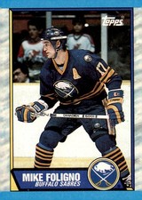 1989-90 Topps #78 Mike Foligno Buffalo Sabres Card