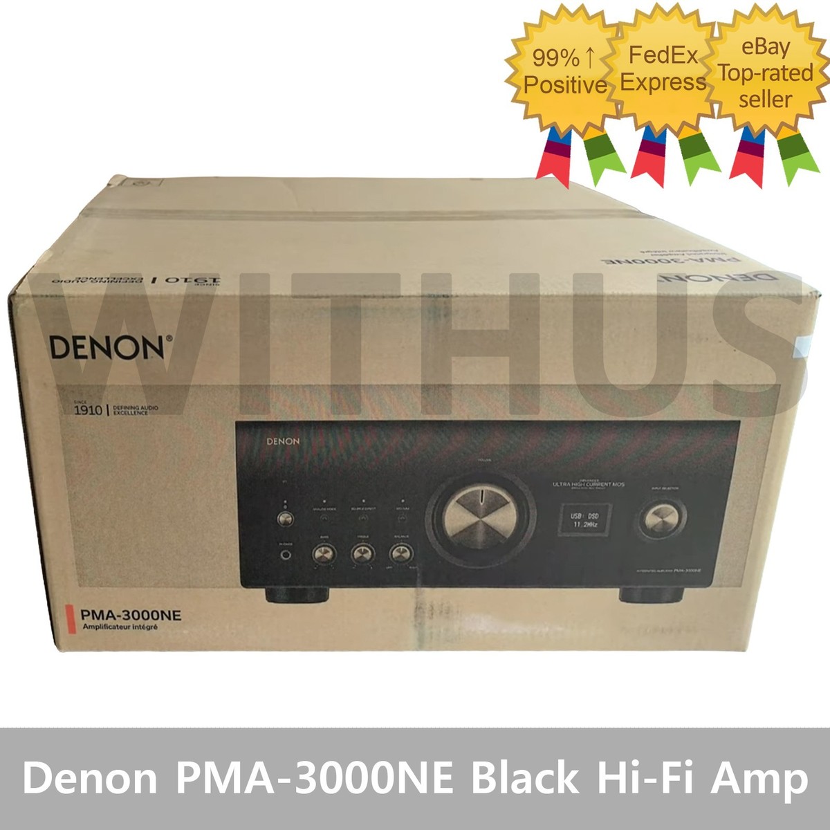 Denon PMA-3000NE Black Integrated Amplifier Hi-Fi Stereo Amp DAC