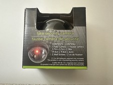 1 Pack Dummy Camera Fake Security CCTV Dome Camera with Flashing Red LED Light