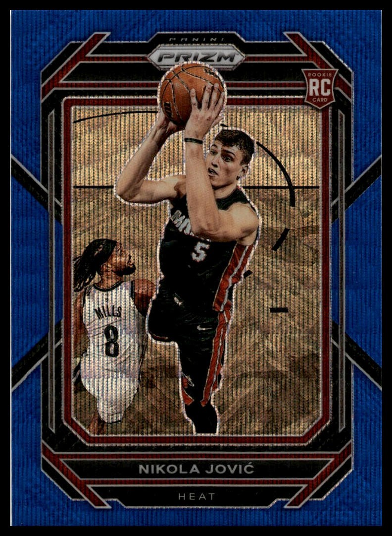 2022-23 Panini Prizm #236 Nikola Jovic Prizms Blue Wave