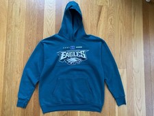 Vintage 00s Y2K Philadelphia Eagles Hoodie Sweatshirt Green Mens Medium NFL