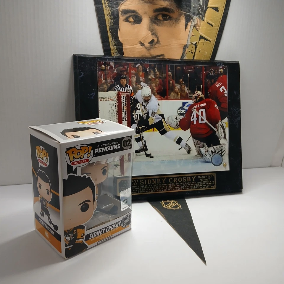 Sidney Crosby #2 Funko Pop! Banderín edición limitada y placa de playoffs. Foto 2 de 4