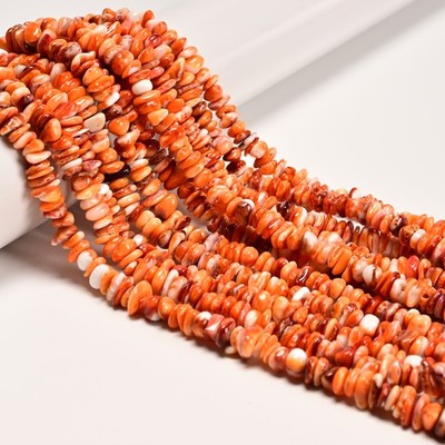 Natural Spiny Oyster Chips Shape Beads Size 5-6mm 7-8mm 8-10mm 16'' Strand