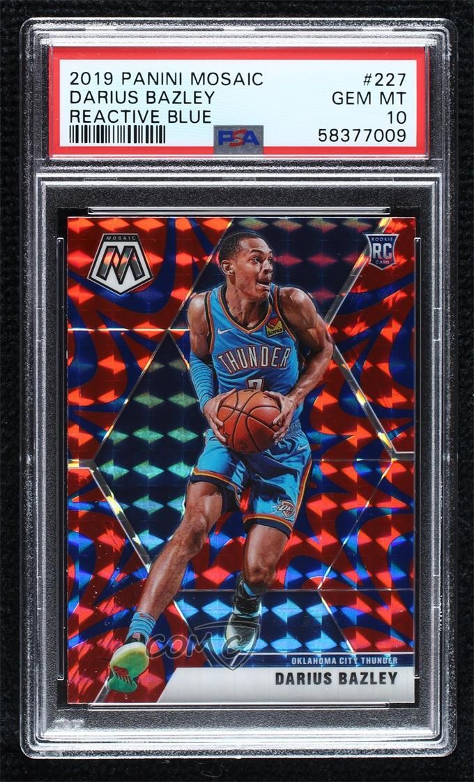 2019 Panini PANINI MOSAIC REACTIVE BLUE #227 Darius Bazley front