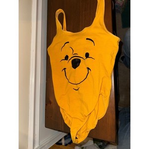 Vintage Disney Catalog Winnie the Pooh Bodysuit Yellow Face size 8/10