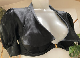 Agent Provocateur cropped bralet top & shorts M/L  French Maid silk set