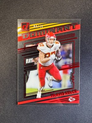 2021 Clearly Donruss Travis Kelce Dominant Red #CD-TK Chiefs #d 04/49