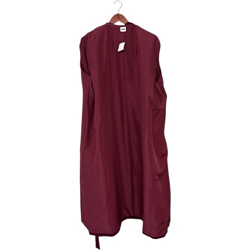 Abrigo J Crew Mujer Talla Grande 22 Borgoña Mezcla Lana Cinturón Envoltura Minimalista Nuevo con Etiquetas - Imagen 3 de 9