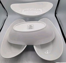 SIDES By Over & Back. Porcelain, Large Oval Serving Bowl. 12x6.5" 4 avail.