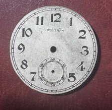 Waltham White Watch Dial Face Arabic Numerals...