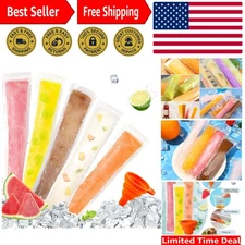 Multipurpose 120 Pack Zip Sealed Popsicle Bags for Snacks, Juice & Smoothies