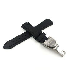 Orologio Tudor Pelagos 25500 25600 22mm Cinturino Gomma Silicone Nero Fibbia D