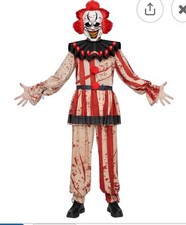 Scary Clown Horror Bloody Costume Halloween Cosplay Theater MED 4 PC Mask