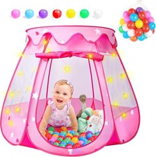 DISHIO Ball Pits with Balls - Pop up Tents for Kids with Star Lights, Ball Pit f