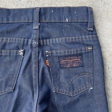 Vtg 70s Levis Boys Size 21x17 Bell Bottoms Hardwear Orange Tab Bootcut Scovill