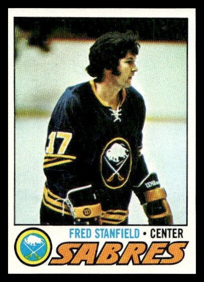 1977 Topps #161 Fred Stanfield Buffalo Sabres  Hockey card NM+