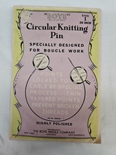 Vintage Boye Circular Knitting Pin Size 1. 29 inch Made in USA