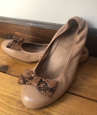 Vionic Womens Spark Zelda Macaroon Beige Ballet Flats Size 9 W Wide Bow | eBay