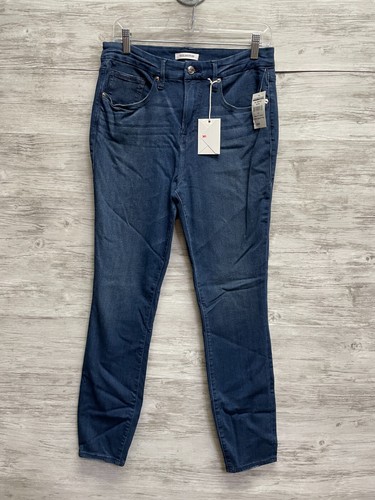 Good American Skinny Jeans Size 12/31 Womens High Rise Dark Blue