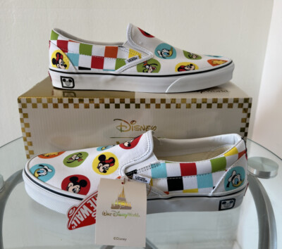Disney Parks 50th Mickey &‎ Friends Vans Off The Wall Slip On Shoes Mens 12 2022 Disney 50th Anv Mickey & Friends Vans Off The Wall Slip  main image 2
